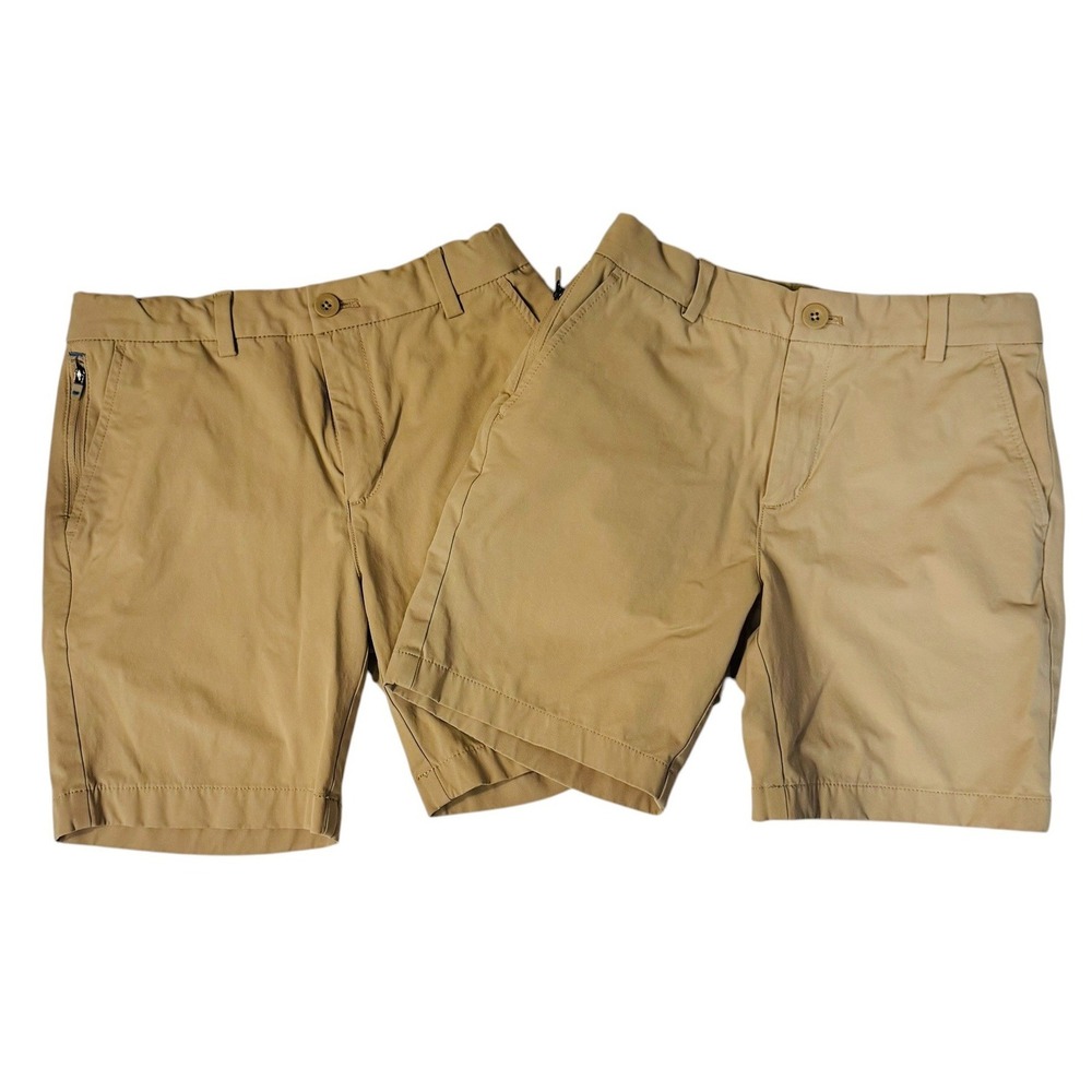 Vineyard Vines Performance Shorts Boys 14 Khaki Tan Adjustable Waist Uniform